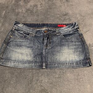X2 Blue Denim Mini Skirt